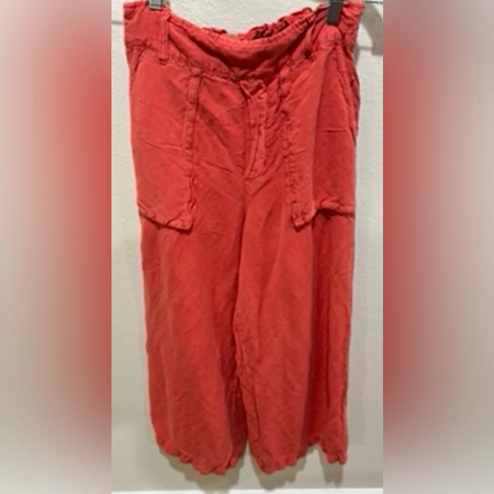 Young Fabulous & Broke‎ Linen Pants Blood Orange/Red size M